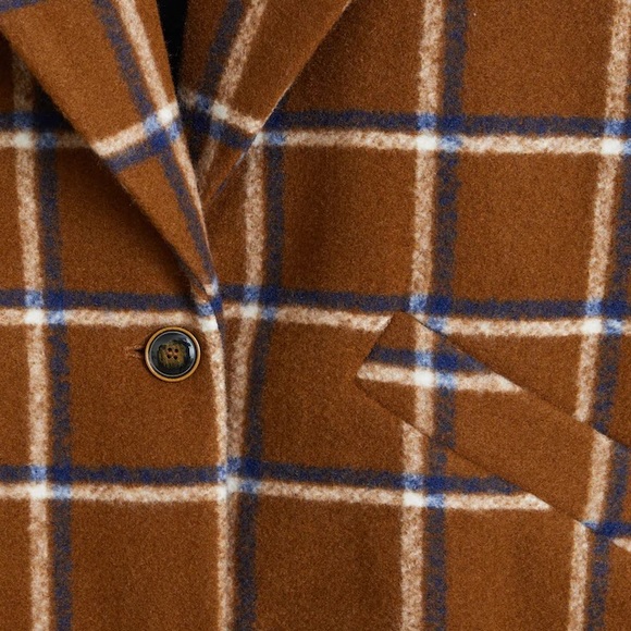 NO LONGER AVAILABLE MANGO Checked Lapel Coat - Picture 5 of 13